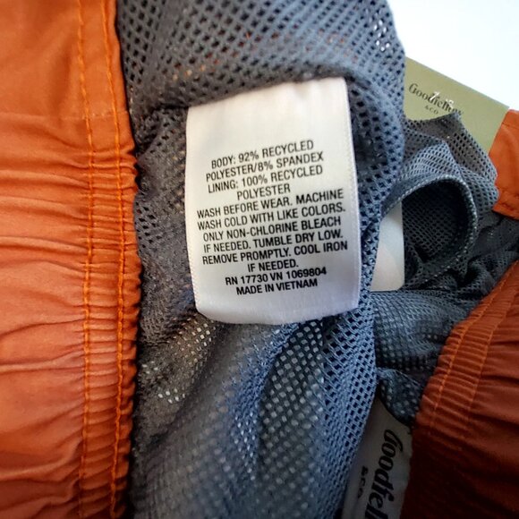 Mens Goodfellow  Swim Trunks M 9"Inseam Orange & Navy Tropical Flamingo Print  M - Picture 8 of 9